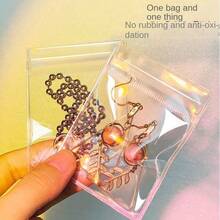 Oxidation-Proof Jewelry Box For Earrings, Eardrops, Necklaces And Bracelets, Portable Transparent Storage Bag For Rings And Small Items, 10pcs/Pack - Clear - View 4