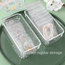 Oxidation-Proof Jewelry Box For Earrings, Eardrops, Necklaces And Bracelets, Portable Transparent Storage Bag For Rings And Small Items, 10pcs/Pack - Clear - View 3