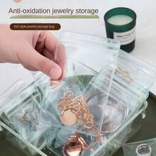 Oxidation-Proof Jewelry Box For Earrings, Eardrops, Necklaces And Bracelets, Portable Transparent Storage Bag For Rings And Small Items, 10pcs/Pack - Clear - View 7