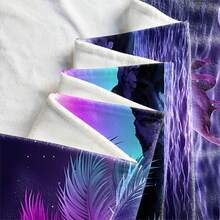 1條風景圖案沙灘巾,現代超細纖維浴巾,適用於度假、露營、游泳、洗浴、送禮 - 彩色 - 查看 5