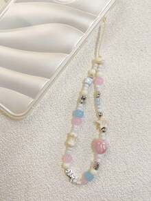 1pc Y2k Style Shell & Star & Beaded Keychain Diy Mobile Phone Lanyard, Suitable For Phone Cases, Ccd Cameras And Hand-Held Bags. - Multicolor - View 11