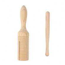 1 件木制乐器音管小单螺纹环打击乐器圆筒嘎嘎青蛙桶，木桶，嘎嘎，塞尔达 - 原木色 - 查看 3