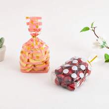 20入裝隨機樣式糖果和餅乾包裝袋,附20個裝飾扭結紮帶,適用於烘焙店、咖啡館、diy食品、節日派對裝飾 - 20個隨機包裝袋配20條紮帶 - 查看 3