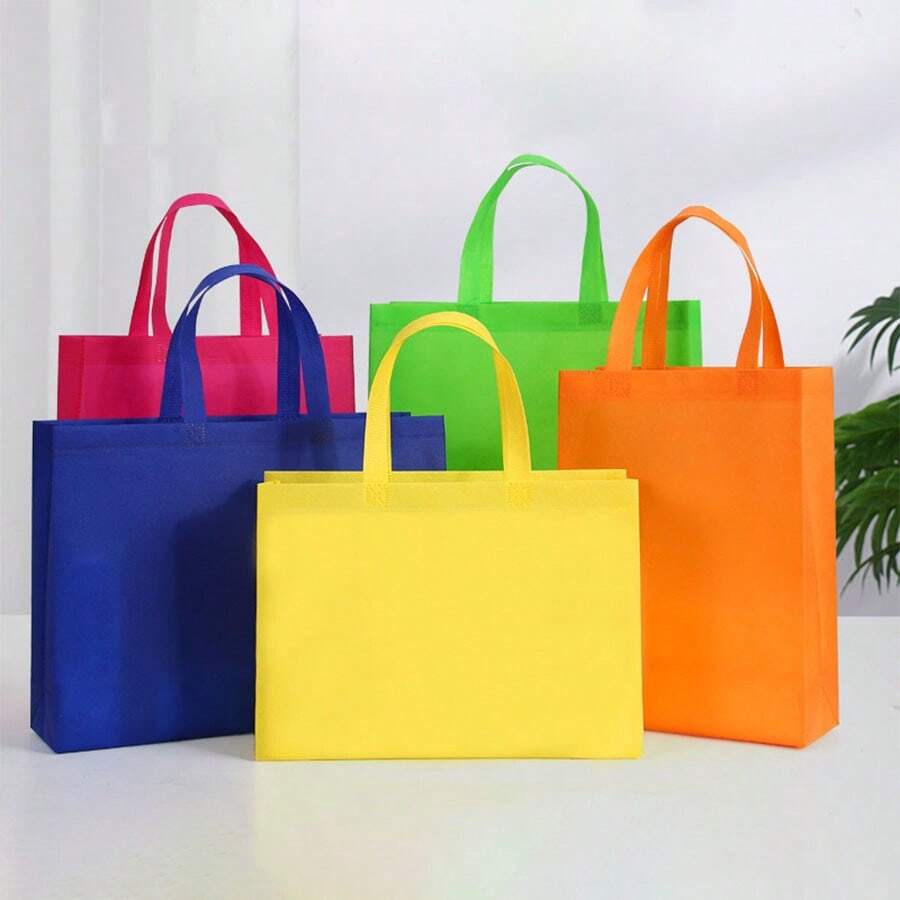 1入組具有熱壓和3D設計的無紡購物袋 - 多色隨機出貨 - 查看 1