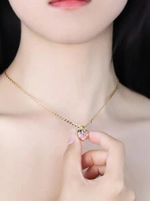 Simple Elegant Love Pendant Necklace Valentine's Day Gift To His Girlfriend,Mom,Mother,Mother's Day,Gift