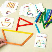 彩虹算數棒,兒童智能木製玩具,可培養邏輯思維、空間想像、手眼協調、色彩識別和數學計算能力 - 彩色 - 查看 4