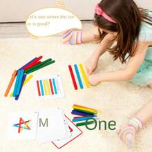 彩虹算數棒,兒童智能木製玩具,可培養邏輯思維、空間想像、手眼協調、色彩識別和數學計算能力 - 彩色 - 查看 5