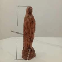Exquisitely Carved Household Decoration, Beloved Virgin Mary Brings Peace To Your Heart - Redwood - View 5