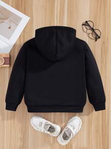 Áo nỉ dài tay in khẩu hiệu dành cho bé trai - màu đen - Xem 2