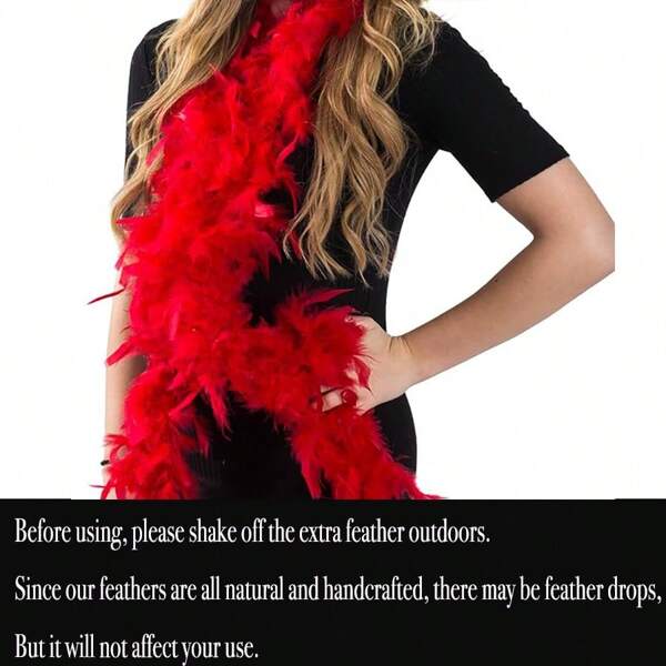 1pc Colorful Feather Boas, 6ft 40 Gram Feather Boa For Women For