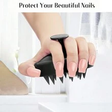 頭皮按摩器,柔軟矽膠刷毛深層清潔頭皮促進生髮淨化頭皮,洗髮刷去頭屑,全黑色 - 橘色 - 查看 4