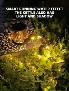 1入組利用太陽能的鐵製中空地墊式水桶燈,搭配36支60cm暖白銀絲線燈和1支高亮度暖白色燈,照明時間約8-10小時。適用於戶外庭院裝飾、家庭聚會、花園、草坪、景觀照明等。 - 黃色 - 查看 6