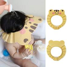 Adjustable Child Kids Waterproof Eye Protection Ear Protection Bath Visor Wash Hair Shield Shampoo Hat Baby Shower Caps - Squirrel - View 2