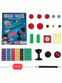 多款道具的玩具套裝,包含說明書,適用於節慶表演、青少年魔術秀派對,用英文彩盒包裝,適合作為生日和新年禮物 - 彩色 - 查看 1