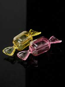 20pcs Hollow Candy Boxes, Mini Candy Shaped Creative Boxes, Happy Party, Christmas, Open Transparent Plastic Candy Box - Clear - View 2