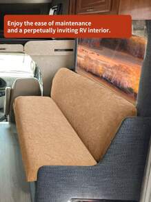 2pcs/Set Motorhome Sofa Seat Cover Set, Comfortable Stretch Couch Slipcover, Easy Installation, Machine Washable, Dustproof And Pet Scratch Resistant, Sofa Protector Cover, Suitable For Two-Seater Sofa, Rv And Camper Decoration, Including 1 Backrest Cover And 1 Cushion Cover - Light Grey - View 8