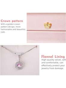 1pc Pendant Box Necklace Bracelet Gift Box Jewelry Box PU Leather Chain Box Jewelry Display Box Suitable For Wedding Christmas Valentine's Day Engagement Proposal - Pendant Box - View 4