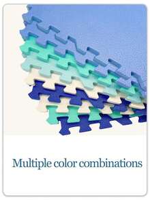 Ltp 9片拼插式軟式泡沫地墊 - Eva拼圖遊戲墊 - 運動墊,地面保護運動墊底層墊 - 彩色 - 查看 6