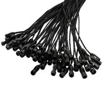 100 chiếc móc khóa nhãn đen/trắng, dây treo thẻ, khóa dây quà tặng, kẹp vòng, kẹp móc, lắp đặt nhanh tiện lợi cho thẻ quần áo, thẻ giá bán lẻ, khóa dây giày, thẻ hành lý, đồ thủ công DIY - màu đen - Xem 3