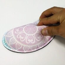 1set Rubber Mouse Pad + Rubber Keyboard Wrist Rest + Small Wrist Rest + Cup Coaster Kit For Desktop/ Laptop Office Use - Multicolor - View 5