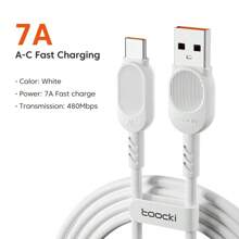 Cáp USB Type C Toocki 7A Tương Thích Với P50 P40 Pro Poco F3 Oneplus 100W Sạc Nhanh USB-C Type-C Cáp 3M - USB-A-TYPE-C - Xem 3