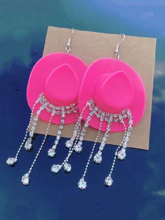 1pc Fashionable Personalized Tassel Denim Hat, Suitable For Women's Daily Wear