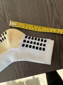 1 Paar Fußball-Socken mit rutschfester Mittelhöhe, Handtuchboden und Klebepunkt, feuchtigkeitsableitend, Trainingssocken für Kinder und Mädchen, Größe 33-38