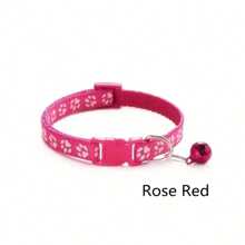 6pcs Random Quick Release Dog Collar With Bell - Cute Printed Pet Collar For Cats And Kittens - AdjuStable - Multicolor - View 4
