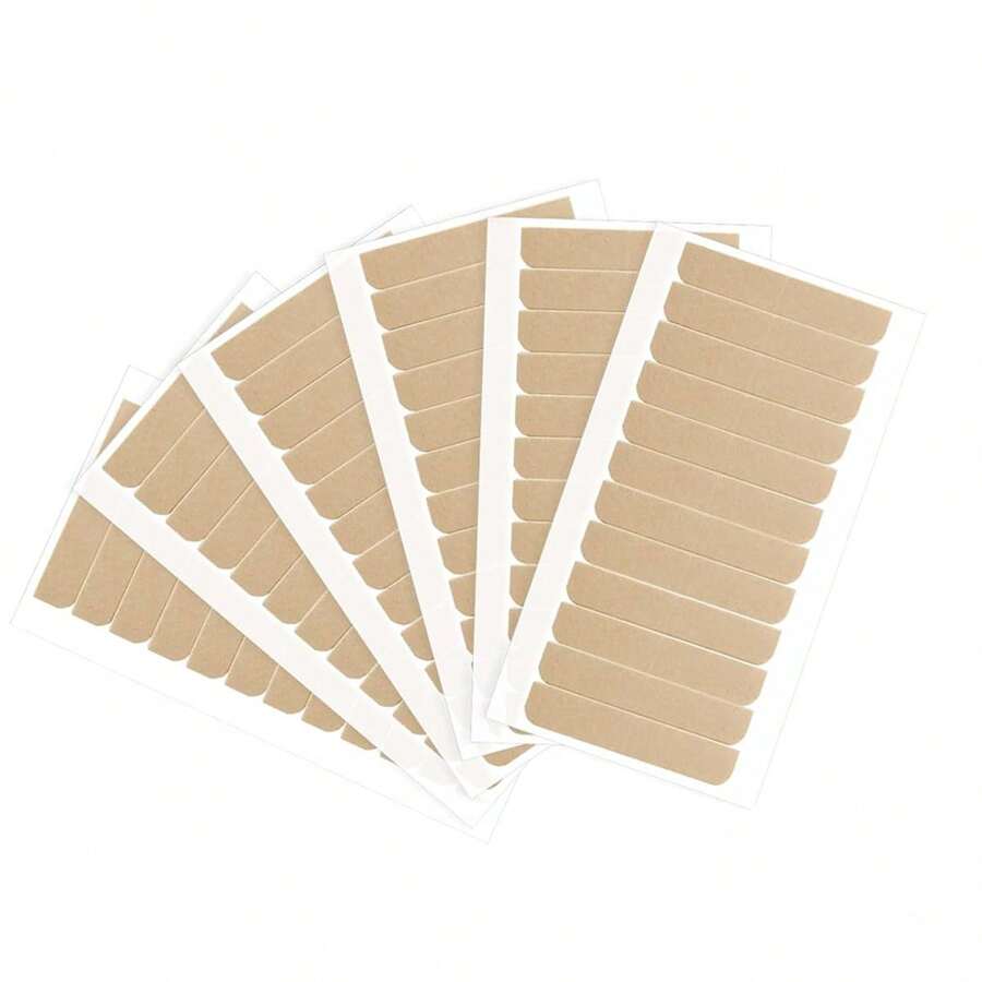 Hair Extension Tape Tabs, 60 Pieces 0.8 Cm X4 Cm Pre-Cut Double Sided Adhesive Tapes In Hair Extensions Beauty Tool For Human Hair Weft Replacement Waterproof Wig Tape