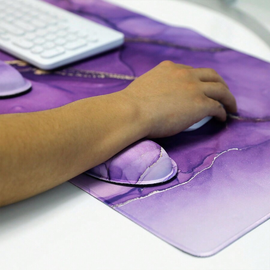 1 Set Of Large Rubber AntiSkid Mouse Pad + Rubber Mechanical Keyboard