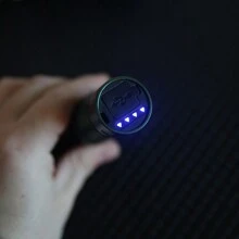 1pc New 3 Led Waterproof Flashlight With Portable Small Volume And Durable Aluminum Alloy Body, Equipped With Pen Clip, Battery Level Display And Flashlight Power Bank Function, Suitable For Outdoor Camping, Climbing, Night Running, Fishing, Night Work, Emergency Search And Household Use. - Dark Green - View 9