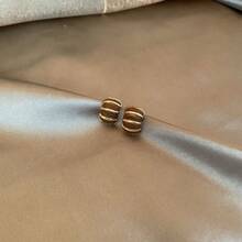 秋冬女用弧形針織線耳環,高端獨特設計耳環,時尚配件 - 白色 - 查看 7