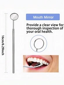 Dental Tools Teeth Cleaning Tools Stainless Steel Dental Scraper, Scaler Pick Plaque Remover Set, Living Room Home Bedroom Bathroom House Decor, Travel Stuff, Wedding, Party, Birthday, Gifts For Men Mom Dad Friends, New Years, Accessories, Funny Gift - Silver - View 5