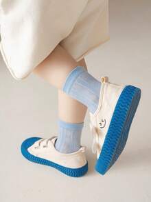 L23-12 Solid Color Striped Children Socks - Multicolor - View 8