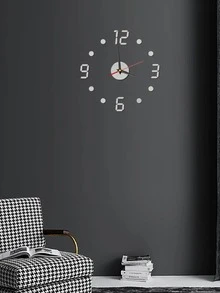1set Modern Creative Acrylic Diy Clock Colorful Wall Clock Living Room Decoration Wall Clock - Multicolor - View 6
