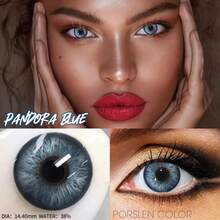 14.40mm更大的耀眼視野柔軟隱形眼鏡,用於factor系列年拋式隱形眼鏡 - 藍色 - 查看 5