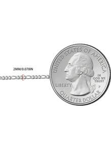 FOREVER QUEEN 925 純銀義大利實心費加羅鏈項鍊附贈禮盒男女款 - 金色 - 查看 6