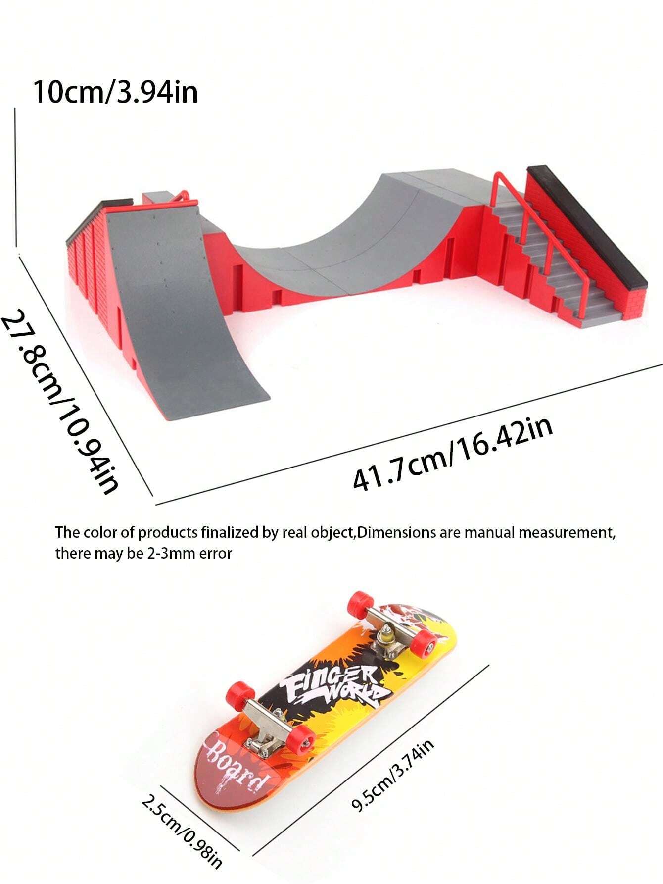 Finger Skateboards Ramp Set 6In1 Fingerboard Skatepark Deck With 6