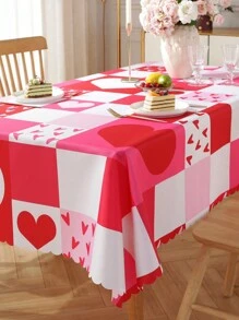 Waterproof And Oilproof Modern Simple Digital Printed Rectangle Tablecloth, Perfect For Festivals, Parties, Scene Decoration, Indoor And Outdoor Home Decor, Dining Table Cover - Multicolor - View 4