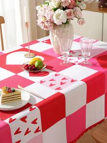 Waterproof And Oilproof Modern Simple Digital Printed Rectangle Tablecloth, Perfect For Festivals, Parties, Scene Decoration, Indoor And Outdoor Home Decor, Dining Table Cover - Multicolor - View 3