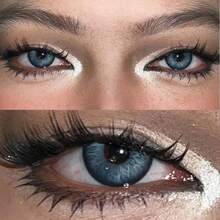 14.40mm更大的耀眼視野柔軟隱形眼鏡,用於factor系列年拋式隱形眼鏡 - 藍色 - 查看 8