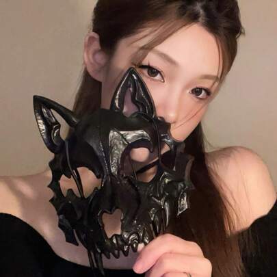 Mascara de Halloween Monstro de Caveira Aberta