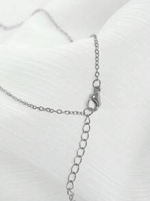 1pc Fashionable And Simple Chain Necklace O-Chain 40cm+5cm Necklace Suitable For Men's And Women's Daily Wear - Yellow Gold - View 10