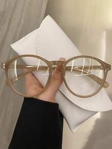 1 chiếc kính gọng tròn cho cả nam và nữ - màu nâu - Xem 1