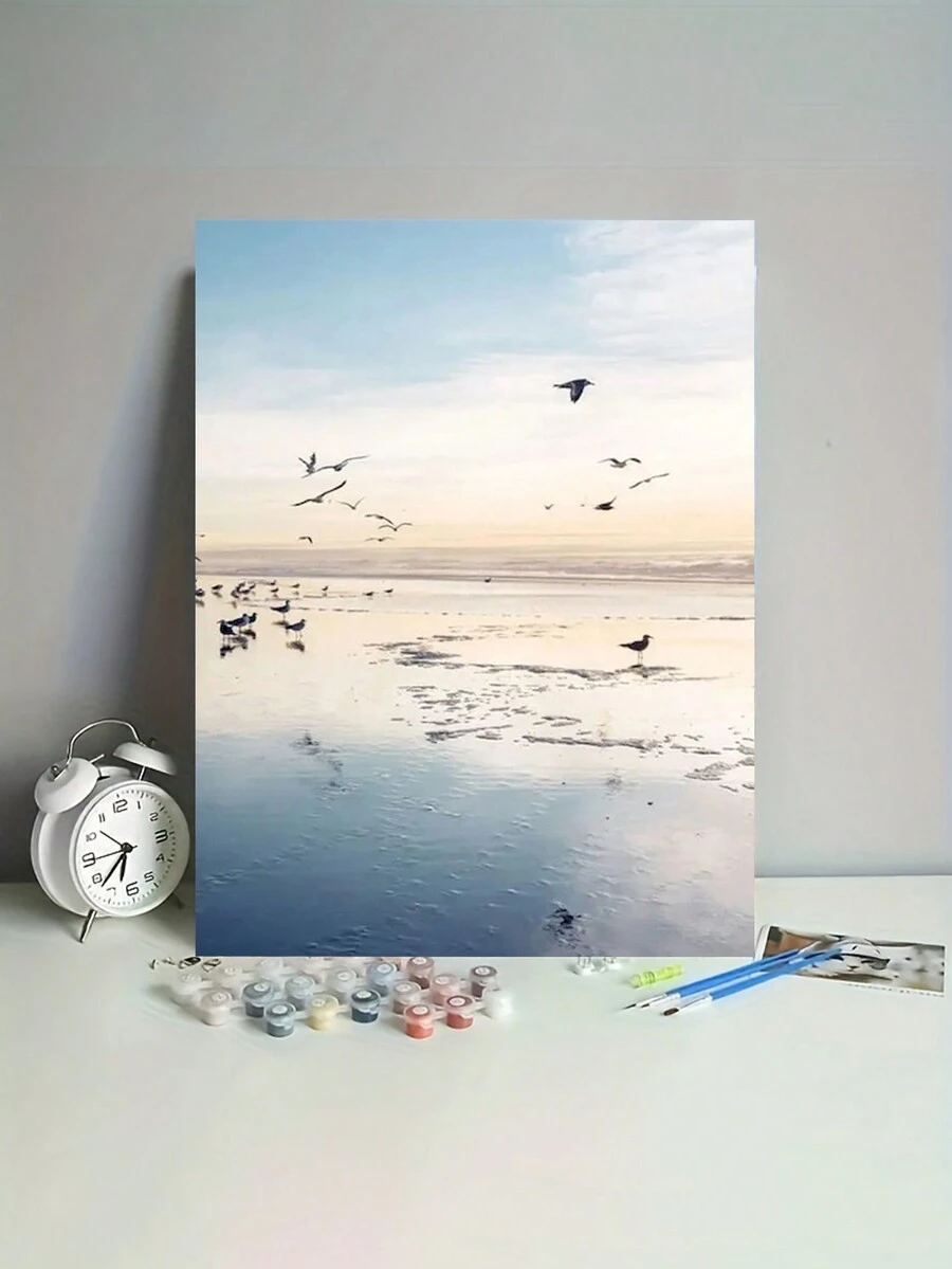 1入組40*50厘米晴朗海灘景觀數字油畫 - 彩色 - 查看 1