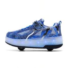 Summer Fashionable Led Light Sports Shoes For Teenagers, Adults, Couples, With Breathable Low-Cut Design, Suitable For Outdoor Roller Skating, Skating, For Men, Women And Unisex Skate