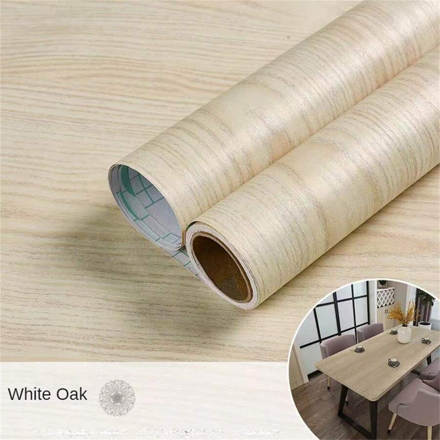 1 Roll SelfAdhesive WoodGrain Wallpaper, Waterproof Removable