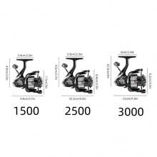 Ryobi Ranmi Spinning Reel 1pc High-Strength Main Body Rubber Handle 5.2:1 High Speed Ratio Bearing Freshwater & Saltwater Fishing Reel - Grey - View 6