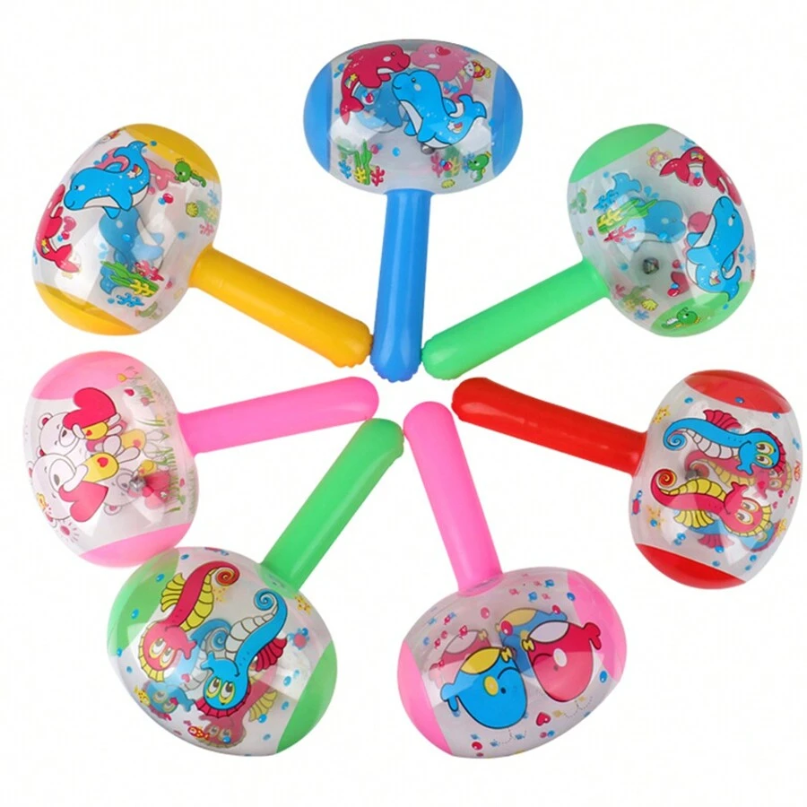 5 piezas Martillo inflable con campana - Divertido juguete de martillo de aire para fiestas y días de playa (color aleatorio) - Multicolor - Ver 1