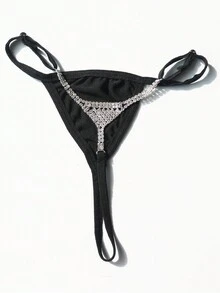 1pc Sexy Ladies' Shorts-Style Lingerie - Black - View 1